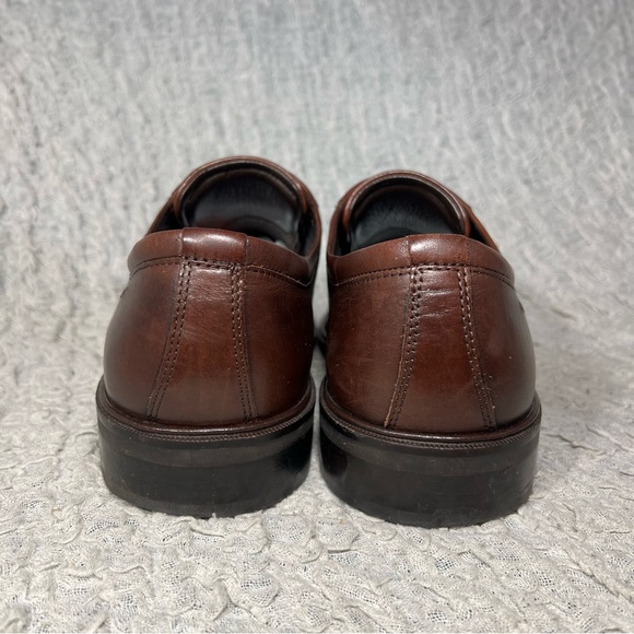 ECCO Men’s 45 / US 11-11.5 Brown Leather Illinois Bicycle Toe Oxford Derby Shoes - Picture 4 of 5